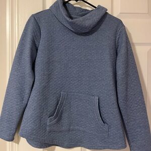 Croft & Barrow Blue Cowl Neck Sweater
